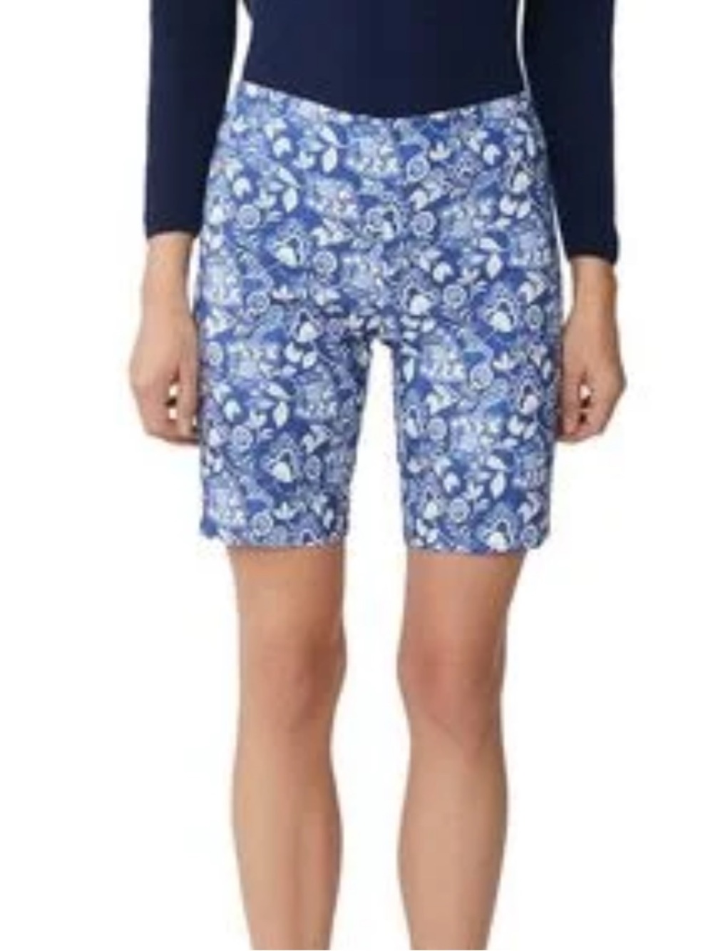 J.McLaughlin Masie blue and white floral shorts Size 8